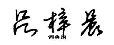 朱錫榮呂梓晨草書個性簽名怎么寫