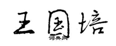 曾慶福王國培行書個性簽名怎么寫