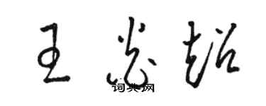 駱恆光王炎超草書個性簽名怎么寫