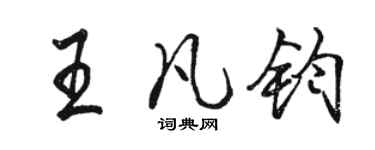 駱恆光王凡鈞行書個性簽名怎么寫