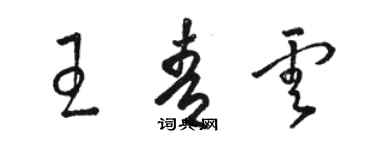 駱恆光王青雲草書個性簽名怎么寫