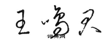 駱恆光王鳴君草書個性簽名怎么寫