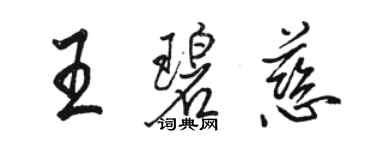 駱恆光王碧慈行書個性簽名怎么寫