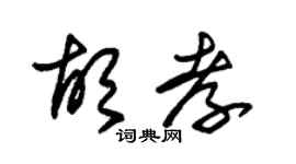 朱錫榮胡孝草書個性簽名怎么寫