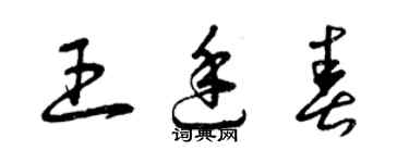 曾慶福王廷春草書個性簽名怎么寫