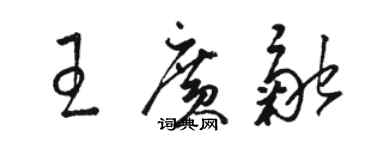 駱恆光王廣融草書個性簽名怎么寫