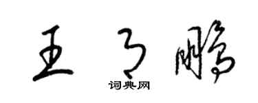 梁錦英王月鵬草書個性簽名怎么寫