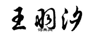 胡問遂王羽汐行書個性簽名怎么寫