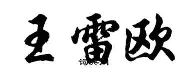 胡問遂王雷歐行書個性簽名怎么寫