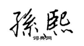 王正良孫熙行書個性簽名怎么寫