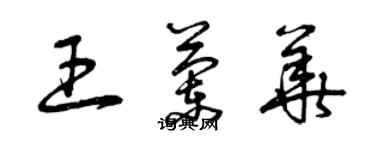 曾慶福王蘭華草書個性簽名怎么寫