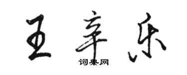 駱恆光王辛樂行書個性簽名怎么寫