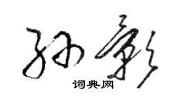 駱恆光孫影草書個性簽名怎么寫