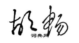 駱恆光胡暢草書個性簽名怎么寫