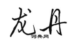 駱恆光龍丹行書個性簽名怎么寫