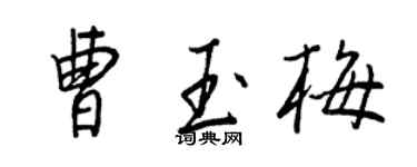 王正良曹玉梅行書個性簽名怎么寫
