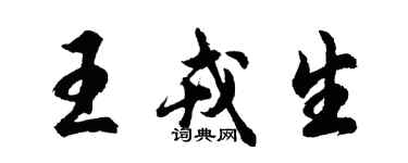 胡問遂王戎生行書個性簽名怎么寫