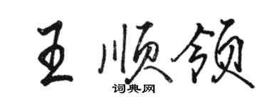 駱恆光王順領行書個性簽名怎么寫