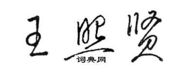 駱恆光王照賢草書個性簽名怎么寫