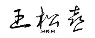 曾慶福王松喜草書個性簽名怎么寫