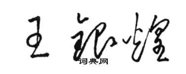 駱恆光王銀煌草書個性簽名怎么寫