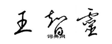梁錦英王智靈草書個性簽名怎么寫