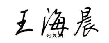 王正良王海晨行書個性簽名怎么寫