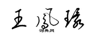 梁錦英王鳳環草書個性簽名怎么寫