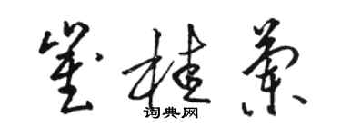 駱恆光崔桂蘭草書個性簽名怎么寫