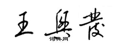 梁錦英王興發草書個性簽名怎么寫