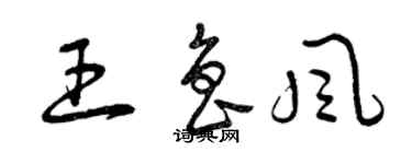 曾慶福王魯風草書個性簽名怎么寫