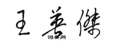 駱恆光王英傑草書個性簽名怎么寫