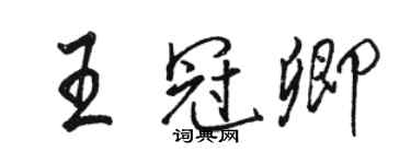 駱恆光王冠卿行書個性簽名怎么寫