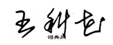 朱錫榮王科花草書個性簽名怎么寫