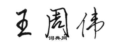 駱恆光王周偉行書個性簽名怎么寫