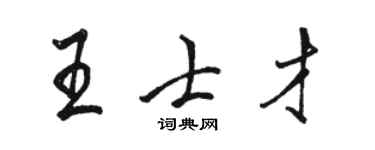 駱恆光王士才行書個性簽名怎么寫