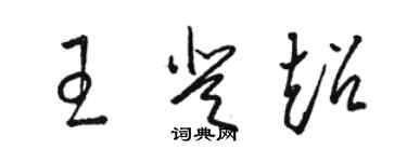 駱恆光王登超草書個性簽名怎么寫