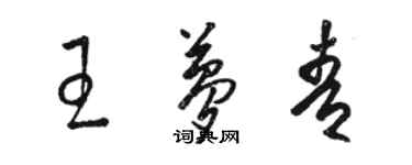 駱恆光王夢青草書個性簽名怎么寫