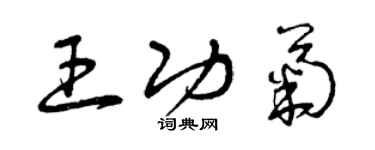 曾慶福王功菊草書個性簽名怎么寫