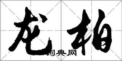 胡問遂龍柏行書怎么寫