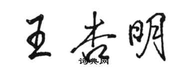 駱恆光王杏明行書個性簽名怎么寫