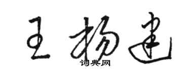 駱恆光王楊建草書個性簽名怎么寫
