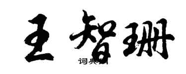 胡問遂王智珊行書個性簽名怎么寫