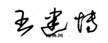 朱錫榮王建博草書個性簽名怎么寫