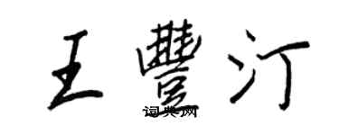 王正良王豐汀行書個性簽名怎么寫