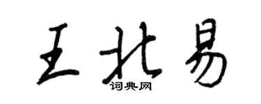 王正良王北易行書個性簽名怎么寫