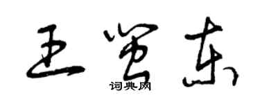 曾慶福王閩東草書個性簽名怎么寫