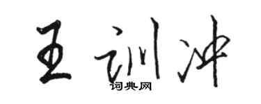駱恆光王訓沖行書個性簽名怎么寫