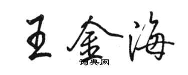 駱恆光王金海行書個性簽名怎么寫