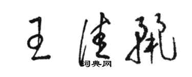 駱恆光王佳麗草書個性簽名怎么寫